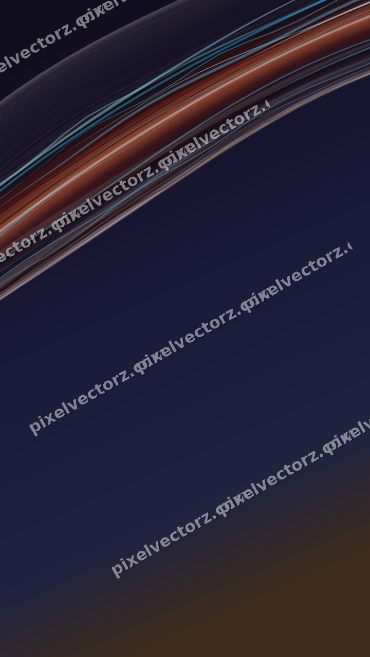 Abstract glass arc in orange and blue