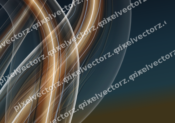Abstract glass arc in dark blue and red