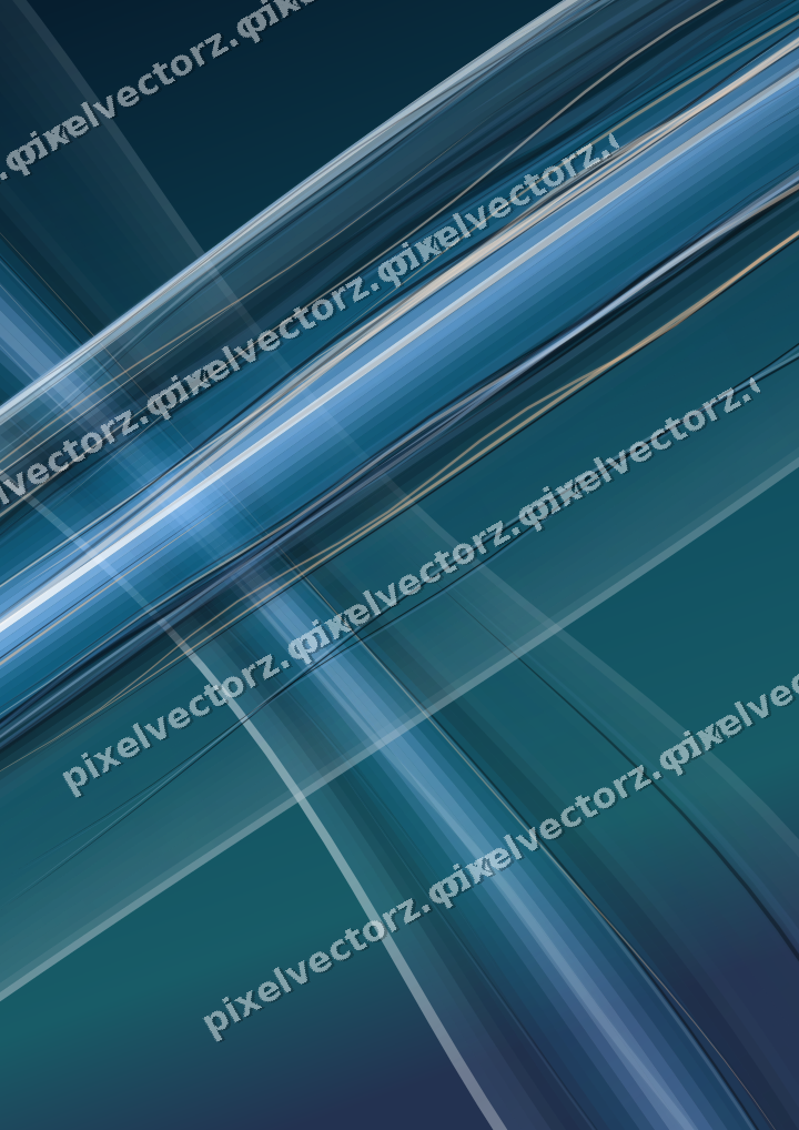 Abstract glass arc in cyan and blue