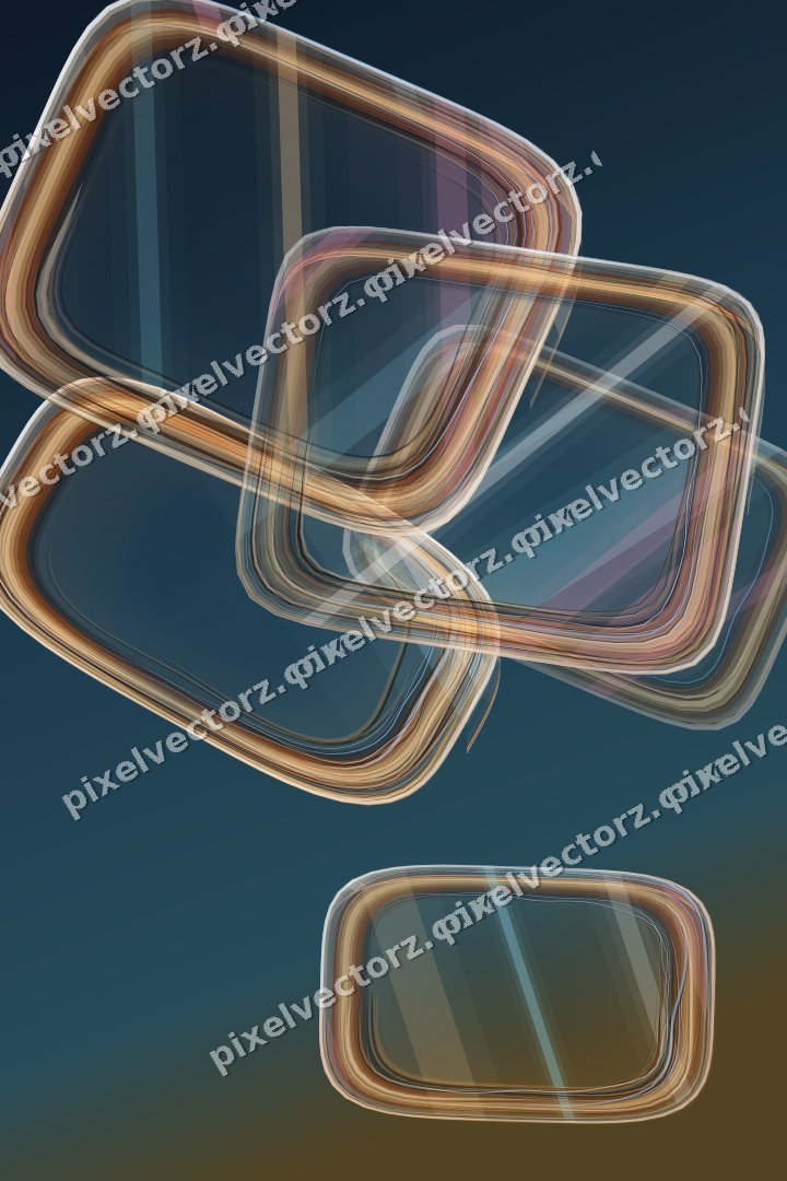 Abstract glass arc in pink and cyan