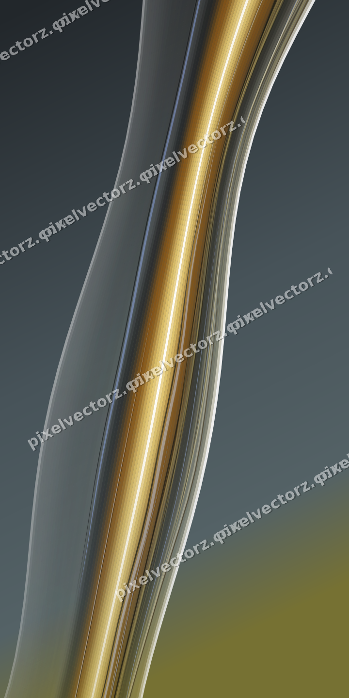 Abstract glass arc in amber and grey