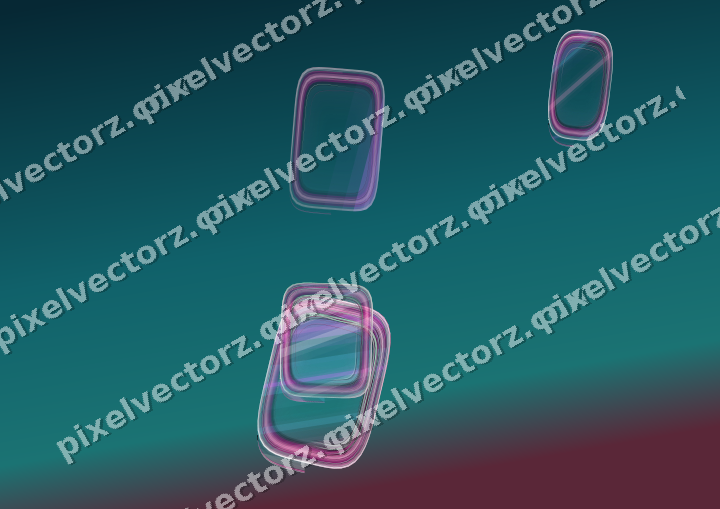 Abstract glass arc in magenta and purple