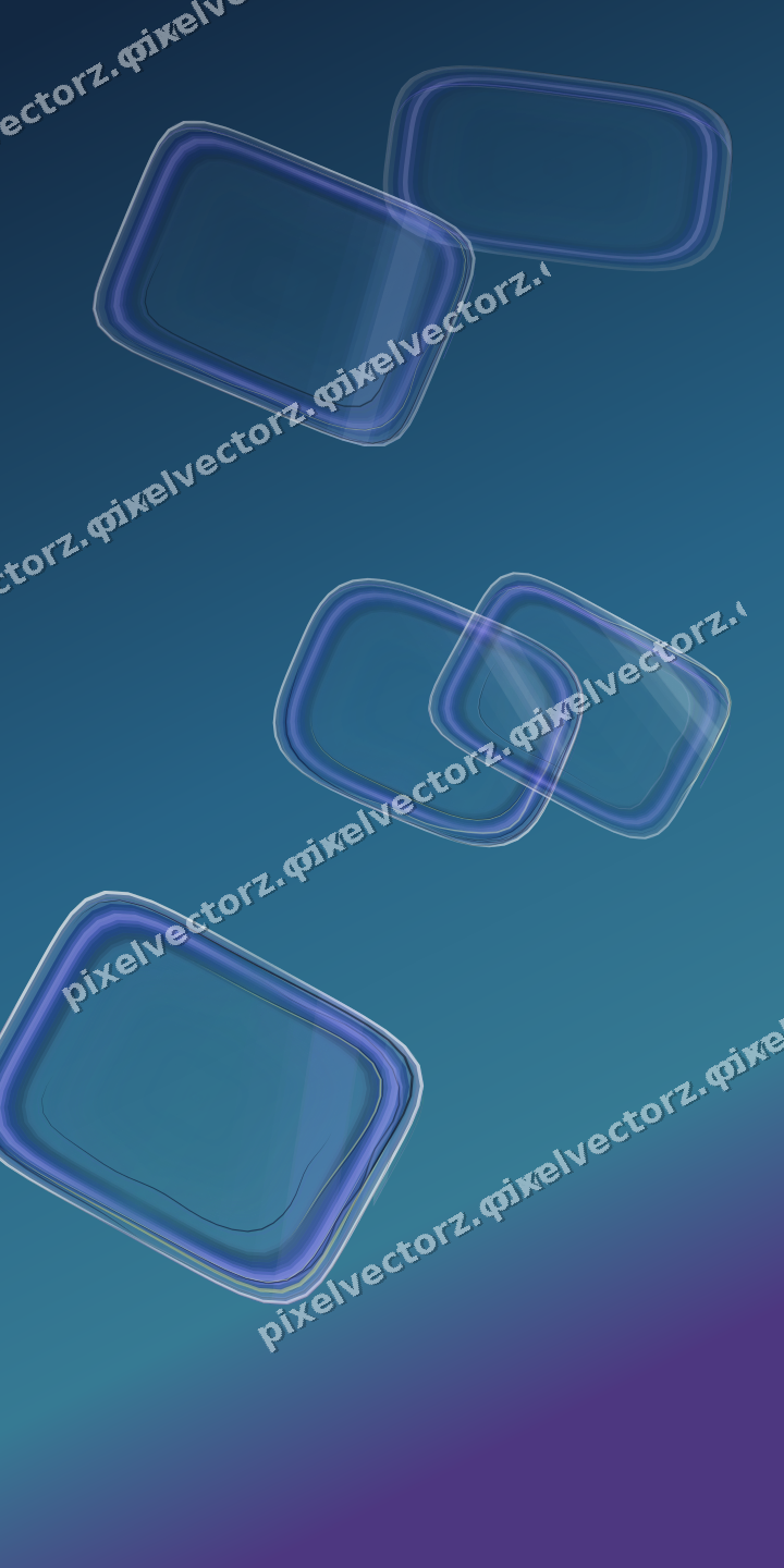 Abstract glass arc in blue and cyan