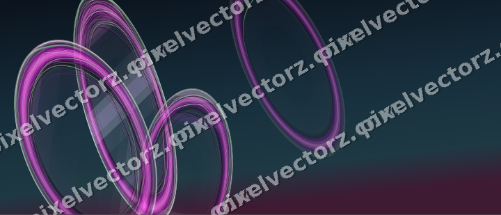 Abstract glass arc in purple and blue