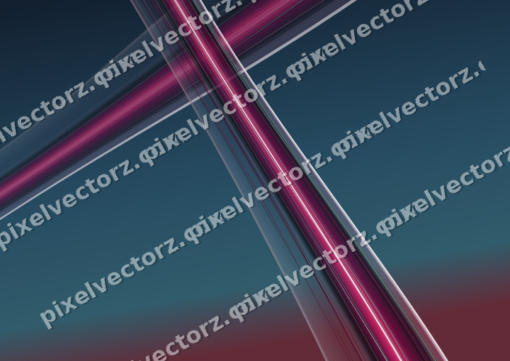 Abstract glass arc in lime and pink