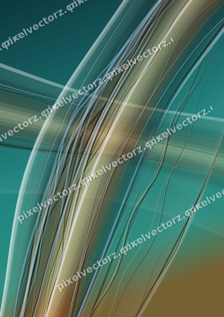 Abstract glass arc in dark teal and orange