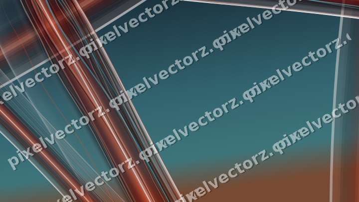 Abstract glass arc in cyan and red
