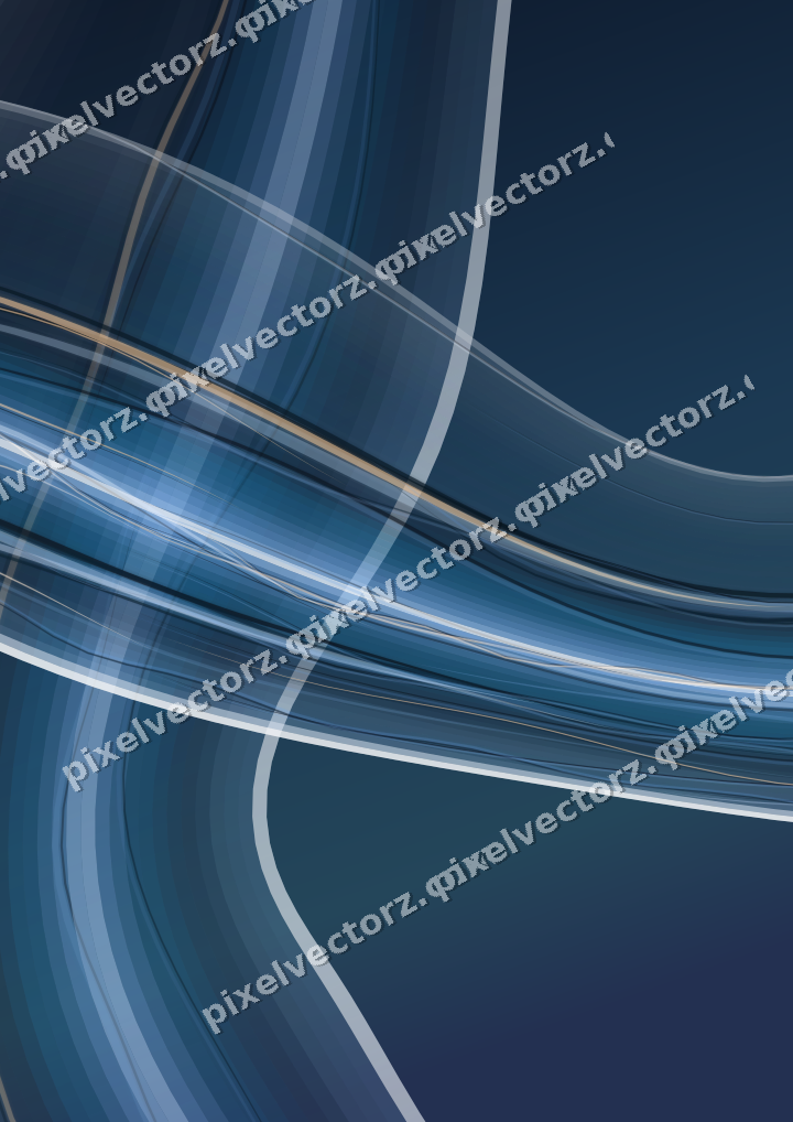 Abstract glass arc in dark blue and white