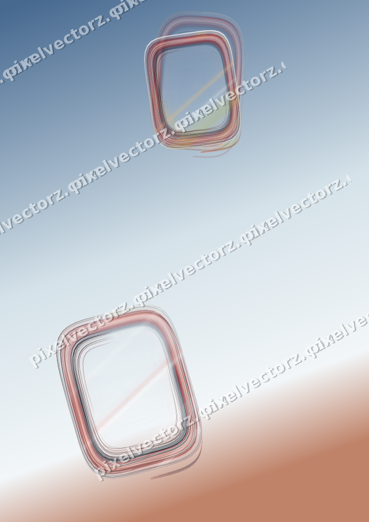 Abstract glass arc in yellow and red