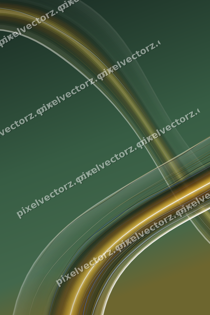 Abstract glass arc in dark green and amber