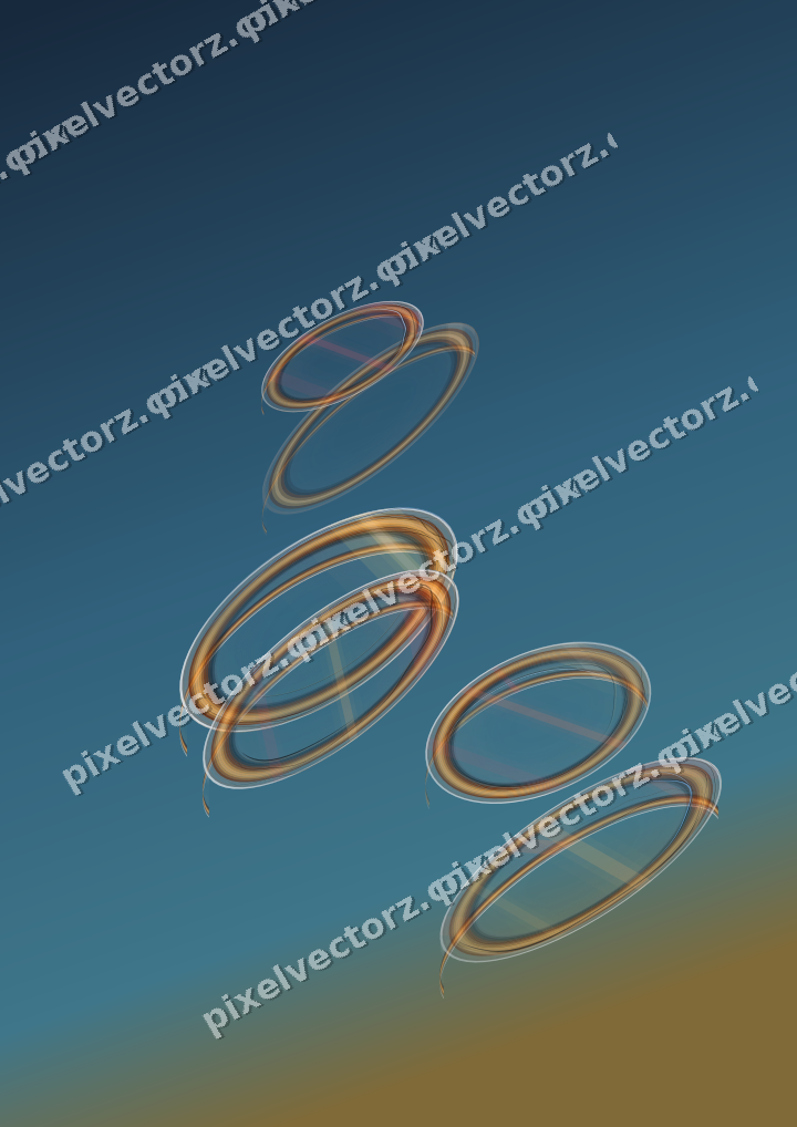 Abstract glass arc in orange and amber