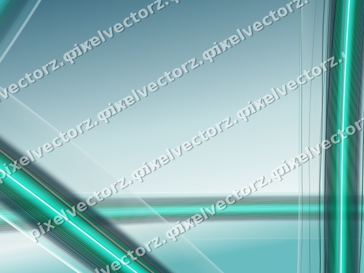 Abstract glass arc in cyan and teal