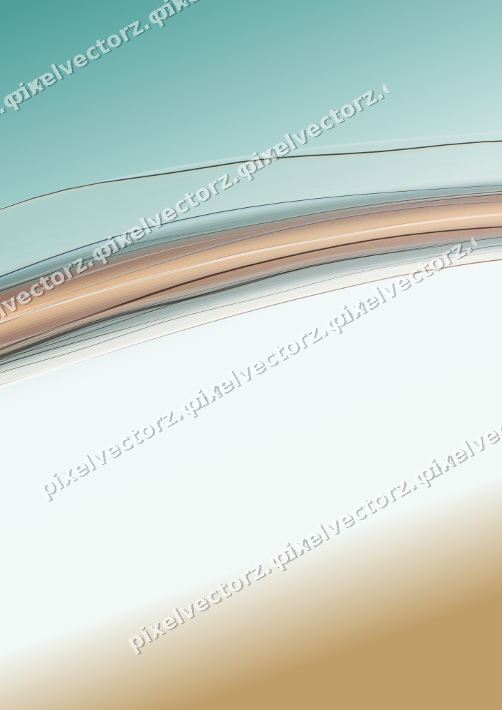Abstract glass arc in orange and teal