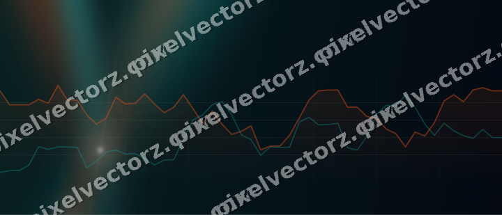 Leuchtender Neon Diagramm Hintergrund in Orange und Petrol