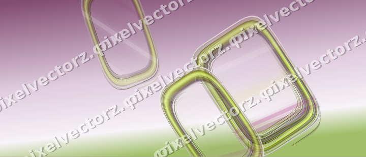 Abstract glass arc in dark magenta and lime