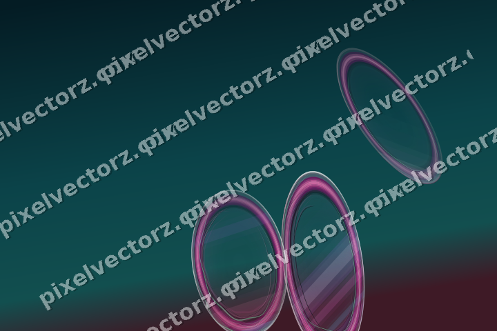 Abstract glass arc in magenta and purple