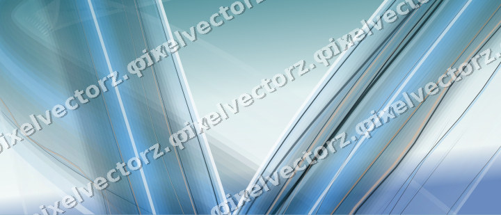 Abstract glass arc in teal and pale cyan