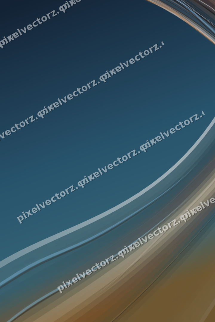Abstract glass arc in blue and orange
