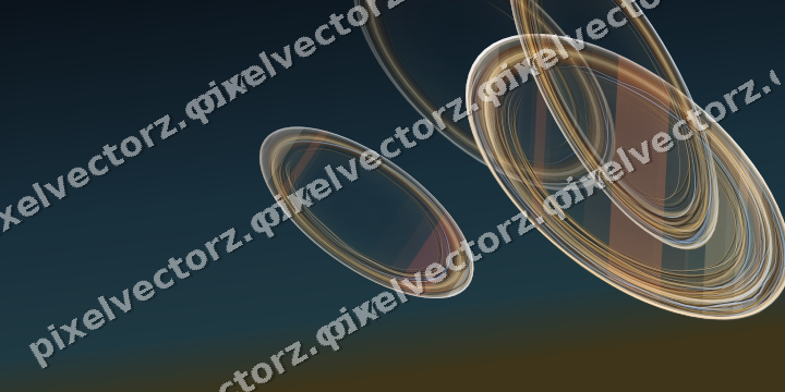 Abstract glass arc in red and orange