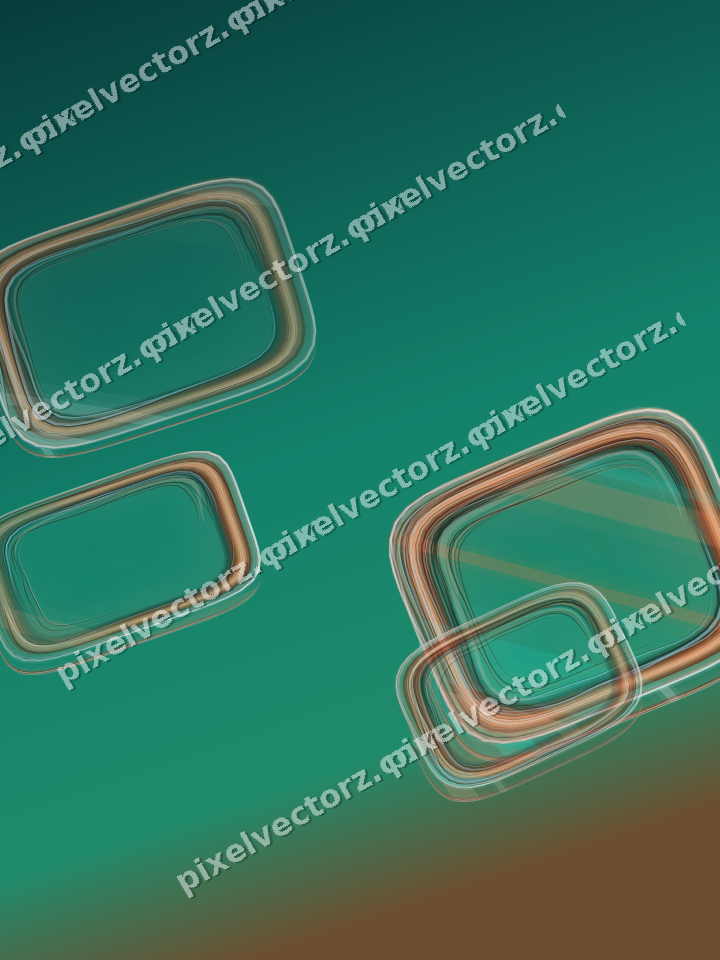 Abstract glass arc in orange and teal