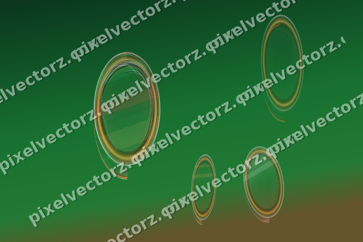 Abstract glass arc in red and orange