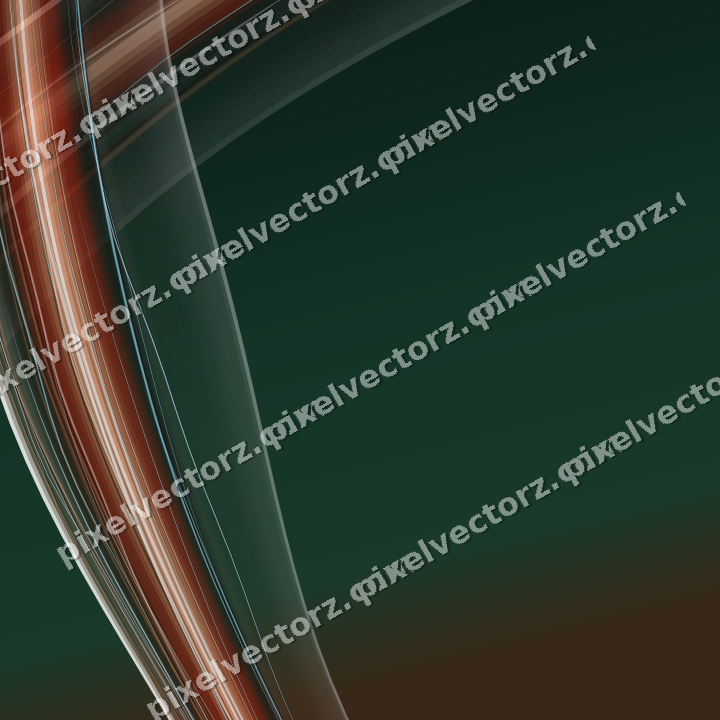 Abstract glass arc in dark green and orange