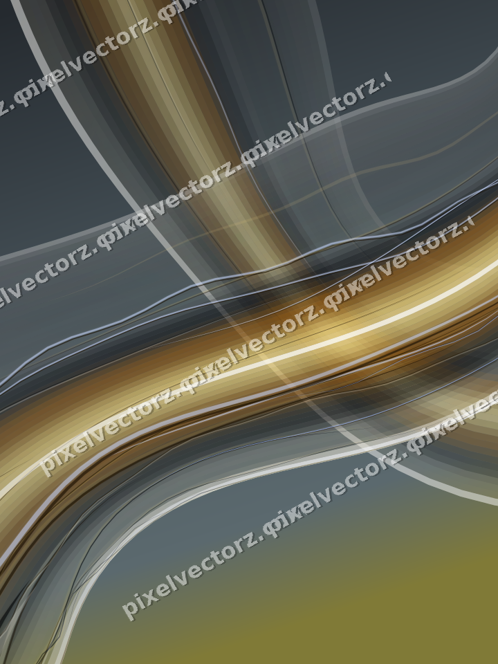 Abstract glass arc in amber and grey