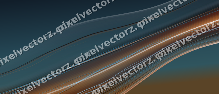 Abstract glass arc in blue and orange