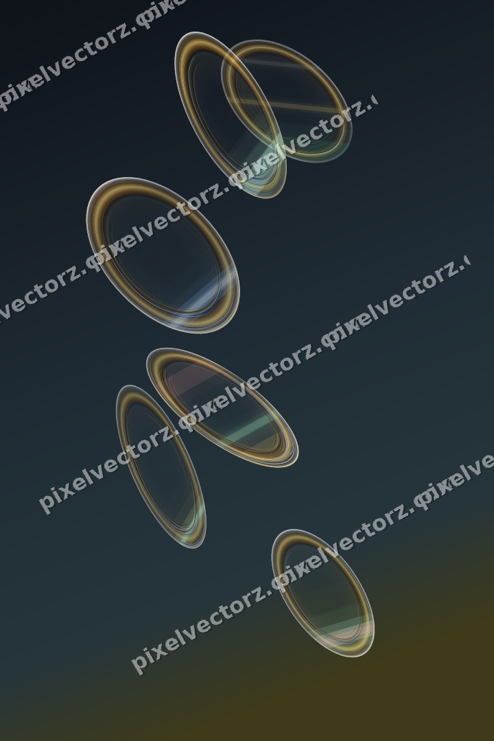 Abstract glass arc in amber and green