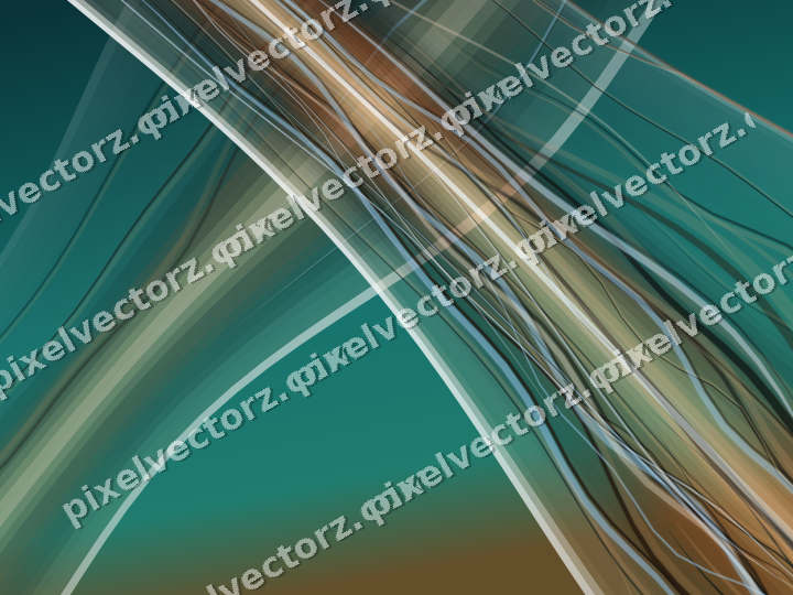 Abstract glass arc in dark teal and orange