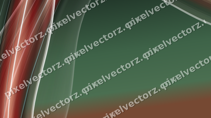Abstract glass arc in dark green and red