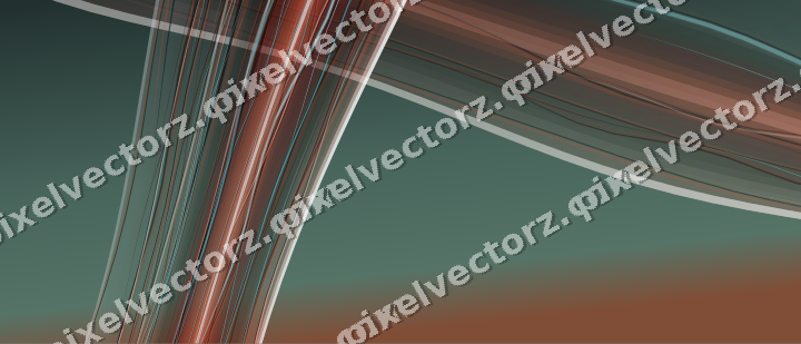 Abstract glass arc in red and orange