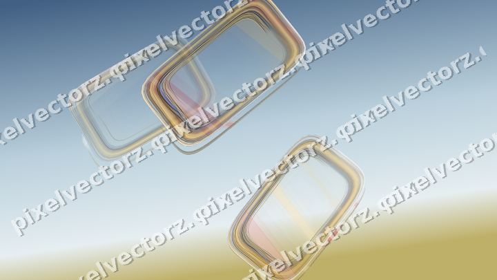 Abstract glass arc in dark pink and amber