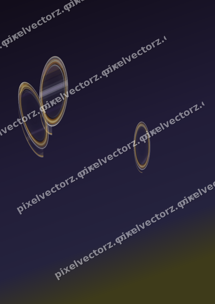 Abstract glass arc in amber and purple