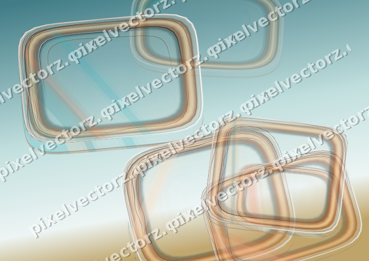 Abstract glass arc in dark teal and orange