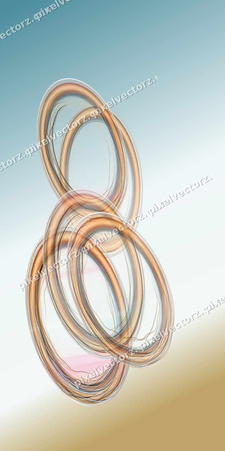 Abstract glass arc in pink and cyan