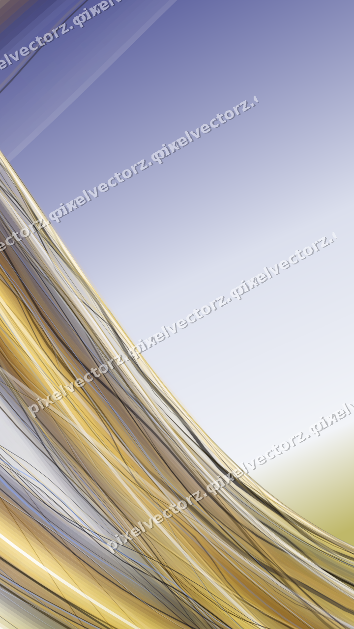 Abstract glass arc in dark blue and amber