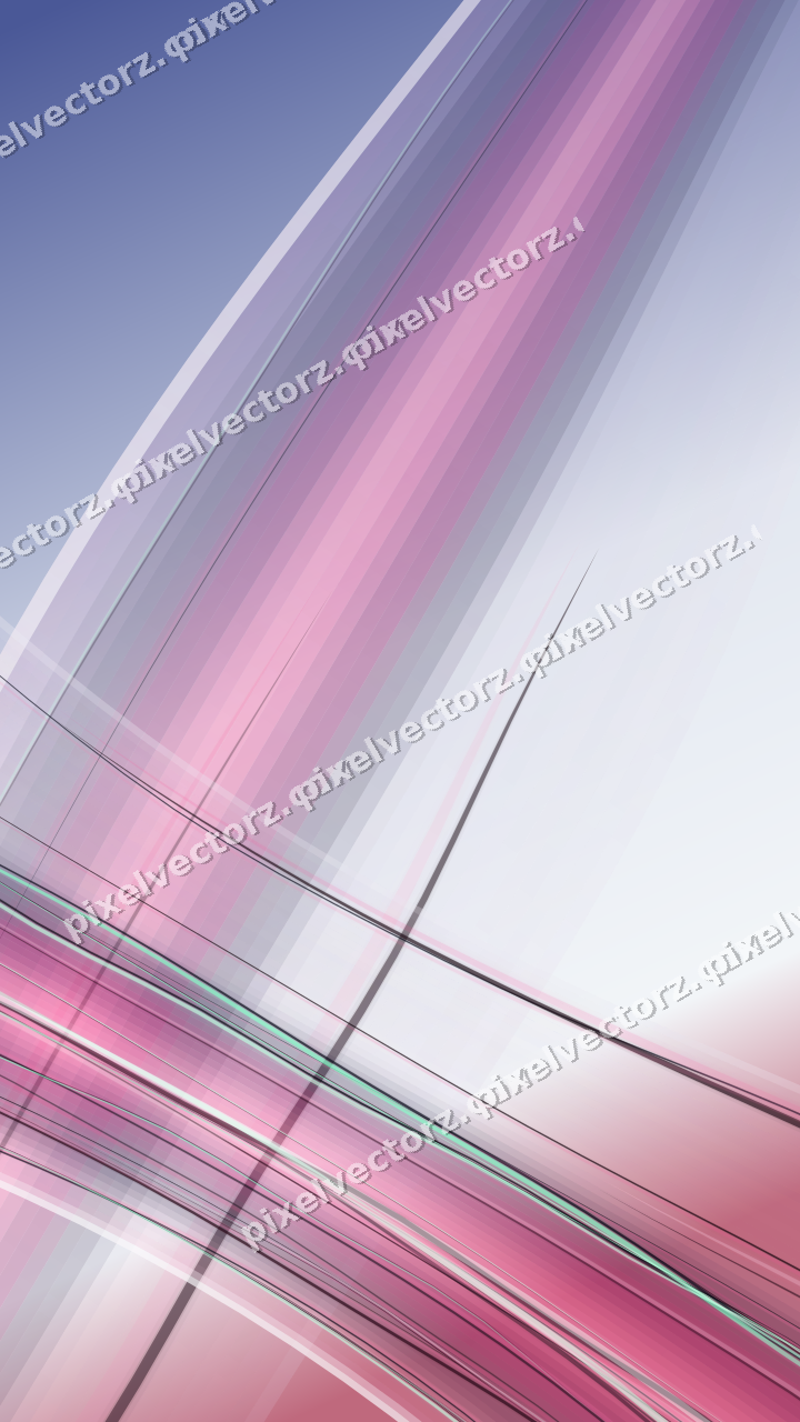 Abstract glass arc in pink and blue