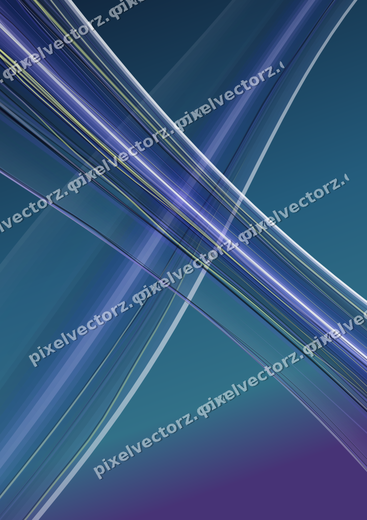 Abstract glass arc in blue and cyan