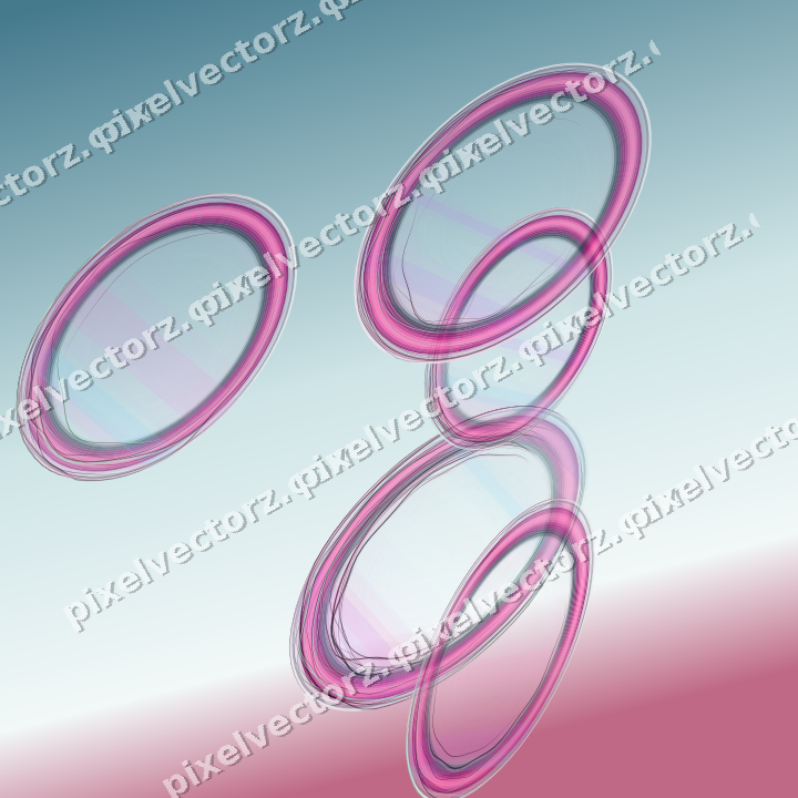 Abstract glass arc in magenta and purple