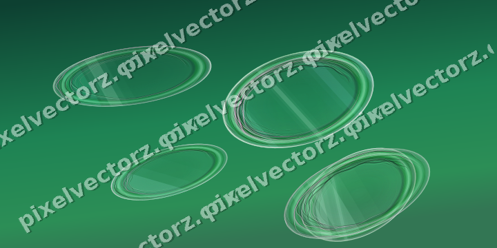 Abstract glass arc in green and teal