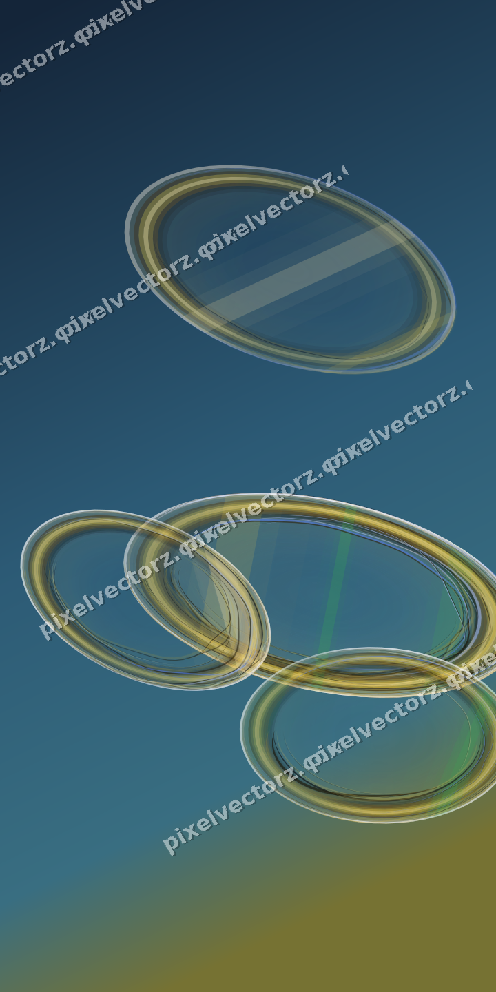 Abstract glass arc in dark green and amber