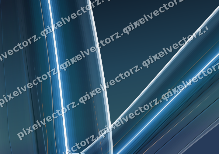 Abstract glass arc in teal and pale cyan