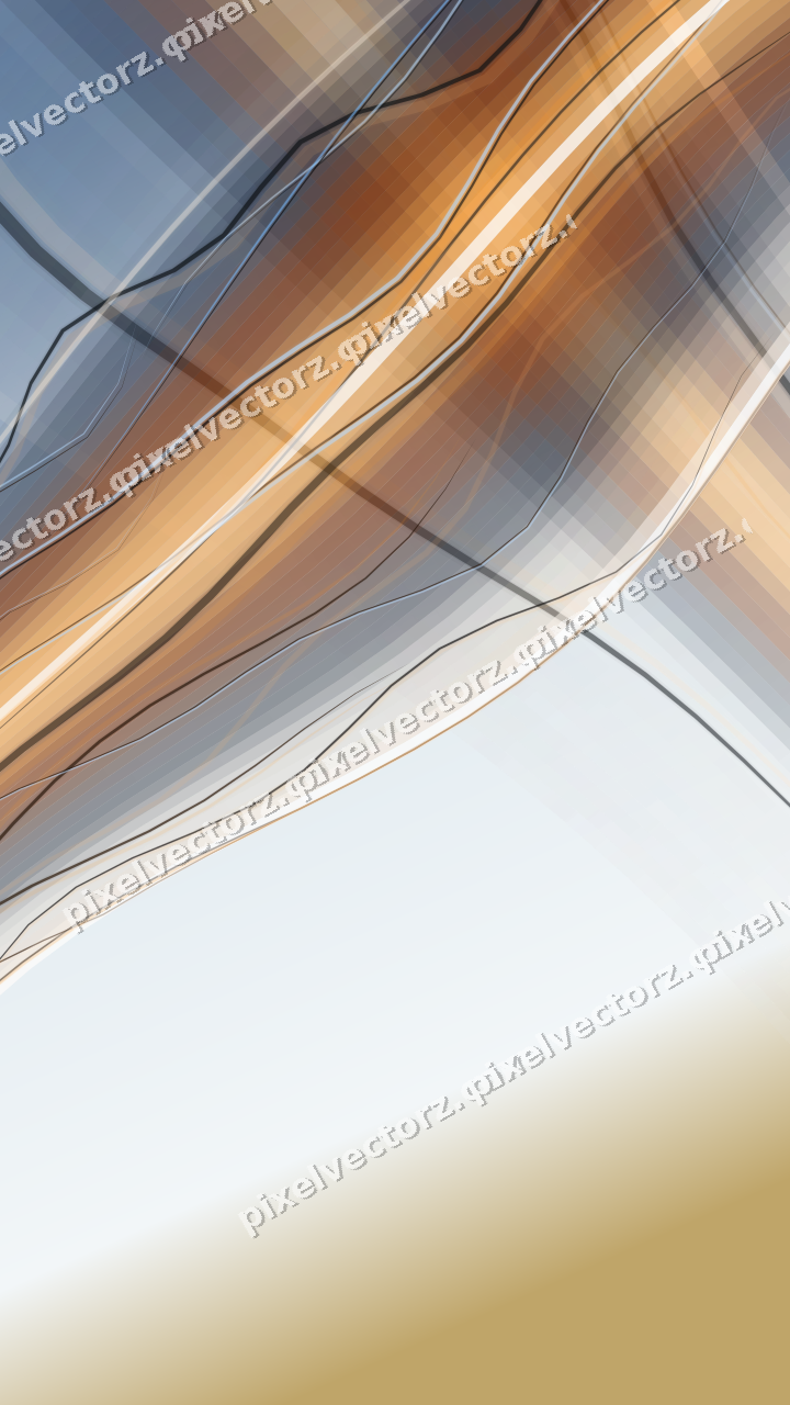 Abstract glass arc in orange and amber