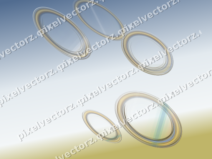 Abstract glass arc in amber and green