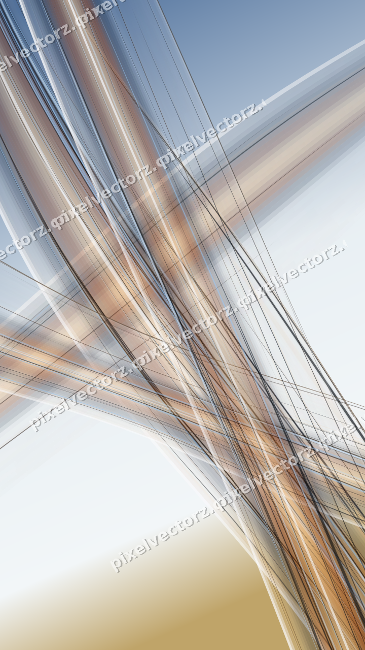 Abstract glass arc in dark blue and orange