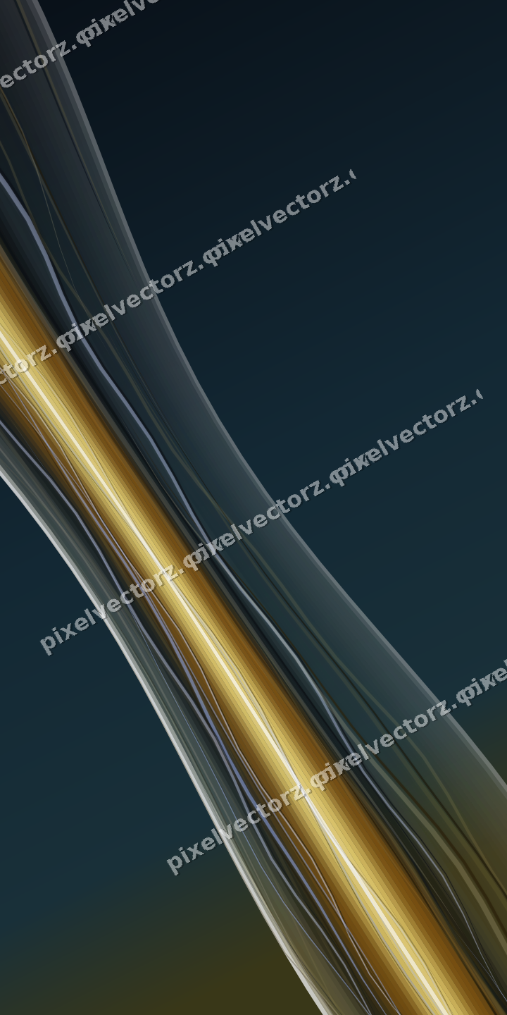 Abstract glass arc in lime and yellow