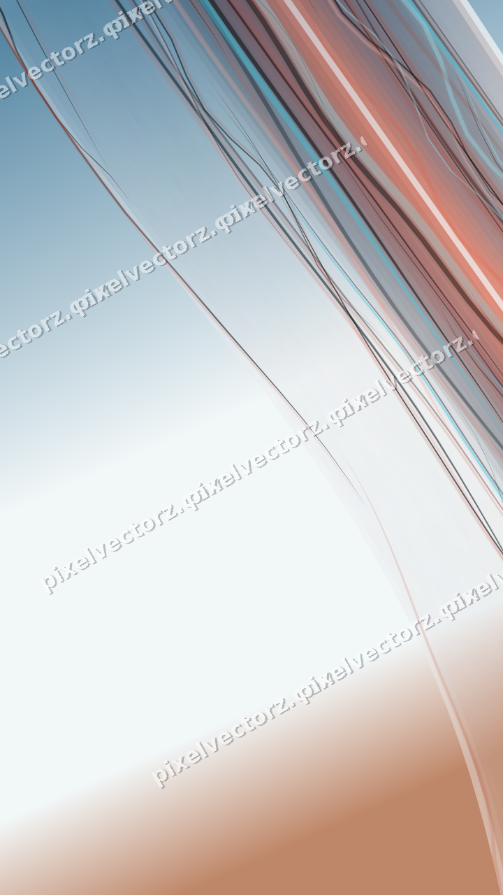 Abstract glass arc in cyan and red