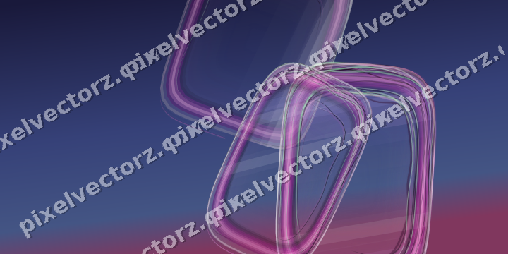 Abstract glass arc in purple and blue