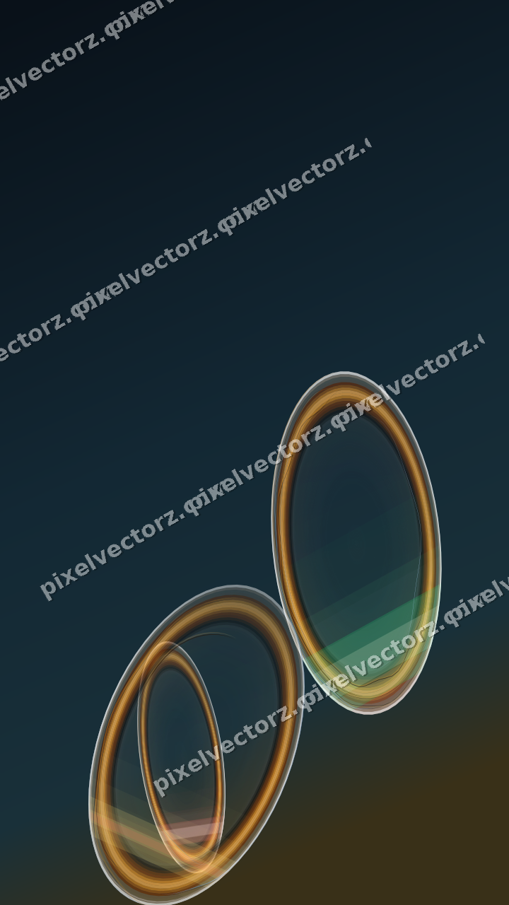 Abstract glass arc in red and orange